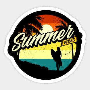 Surf Beach Summer Sticker